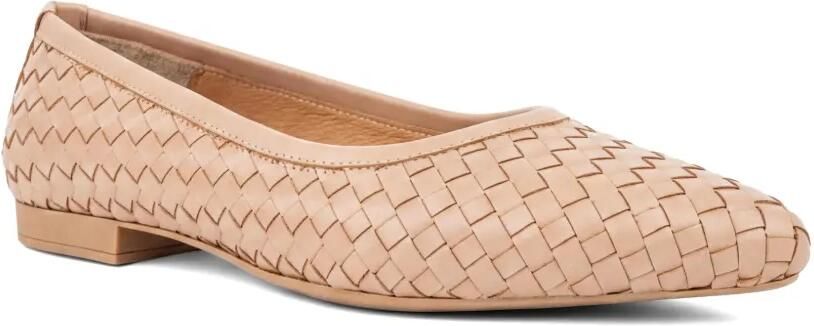 SERGIO MORETTI FIRENZE Geweven leren ballerina's Beige - Foto 3