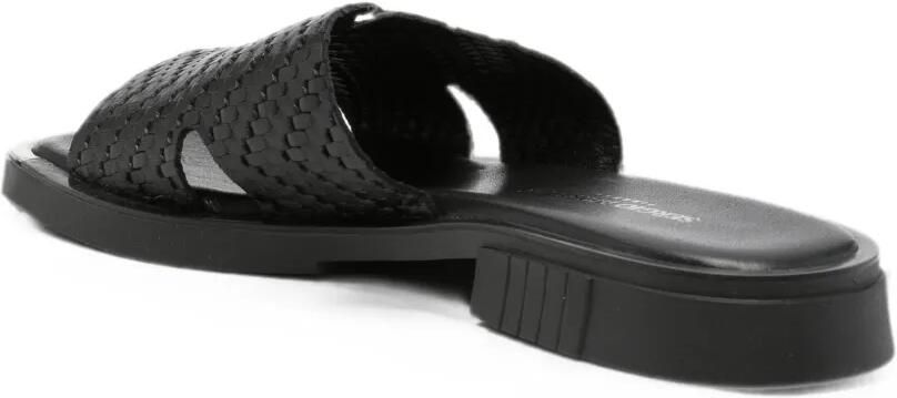 SERGIO MORETTI FIRENZE Geweven leren sandalen Zwart - Foto 3