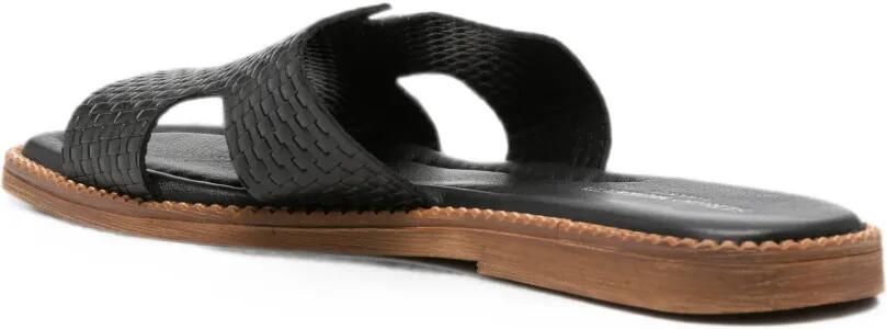 SERGIO MORETTI FIRENZE Geweven leren sandalen Zwart - Foto 4