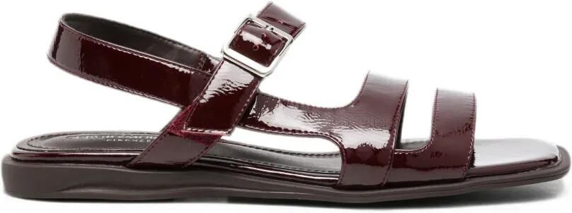 SERGIO MORETTI FIRENZE Lakleren sandalen met gespsluiting Rood