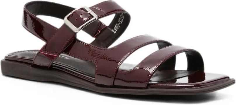 SERGIO MORETTI FIRENZE Lakleren sandalen met gespsluiting Rood - Foto 3