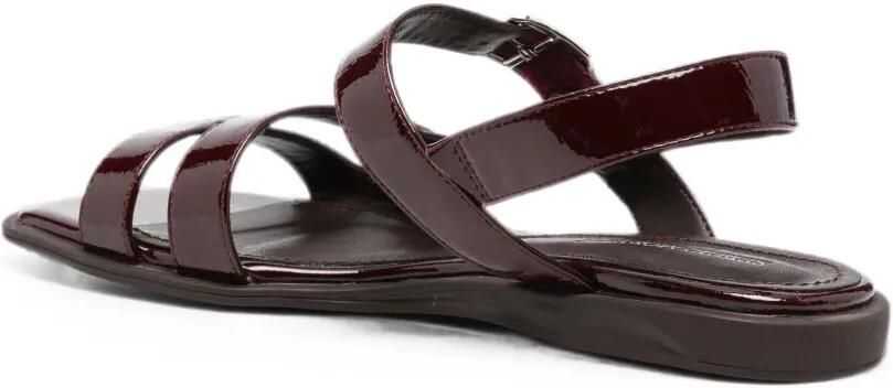 SERGIO MORETTI FIRENZE Lakleren sandalen met gespsluiting Rood - Foto 4