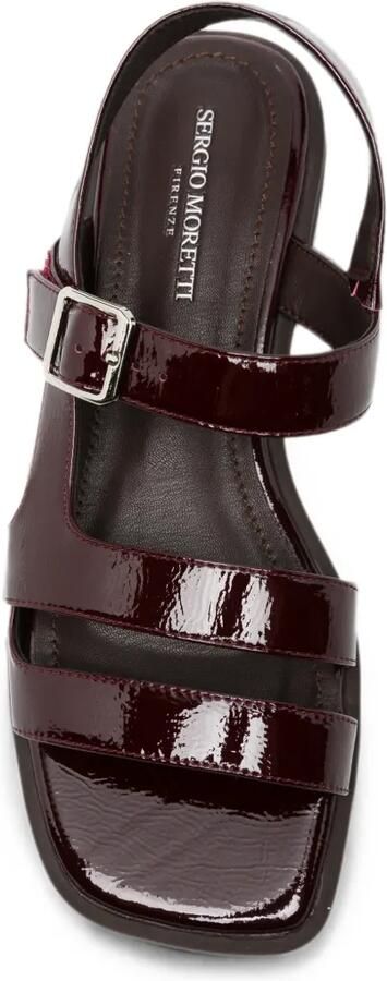 SERGIO MORETTI FIRENZE Lakleren sandalen met gespsluiting Rood - Foto 2