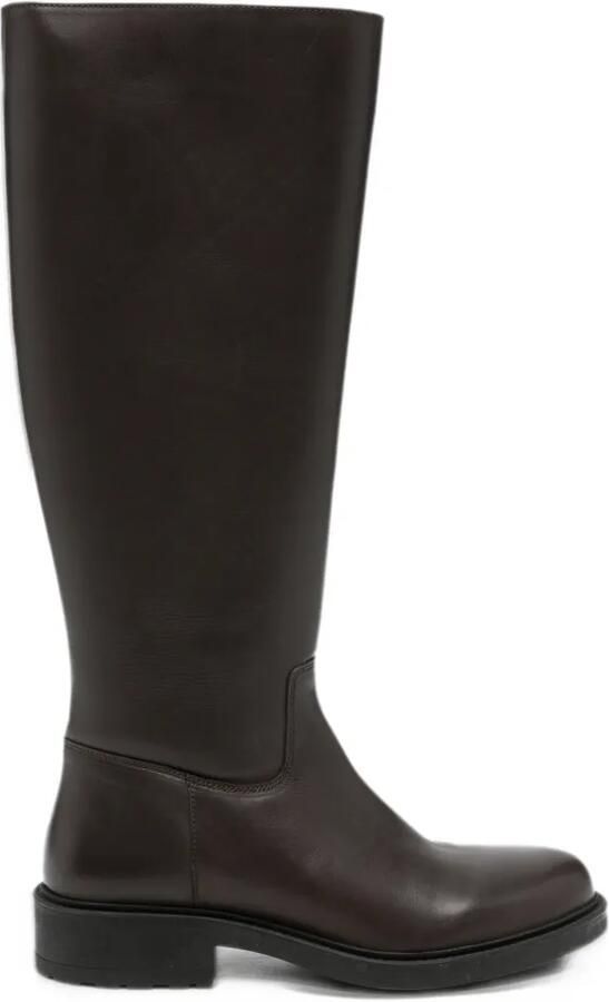 SERGIO MORETTI FIRENZE leather knee-high boots Bruin