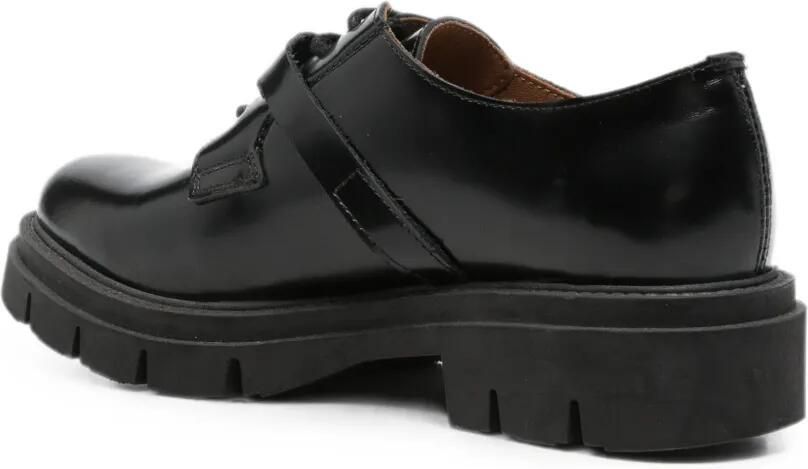 SERGIO MORETTI FIRENZE Leren derby schoenen met gesp-detail Zwart - Foto 3