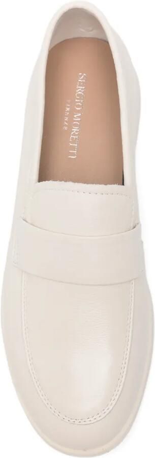 SERGIO MORETTI FIRENZE Leren loafers Beige - Foto 4