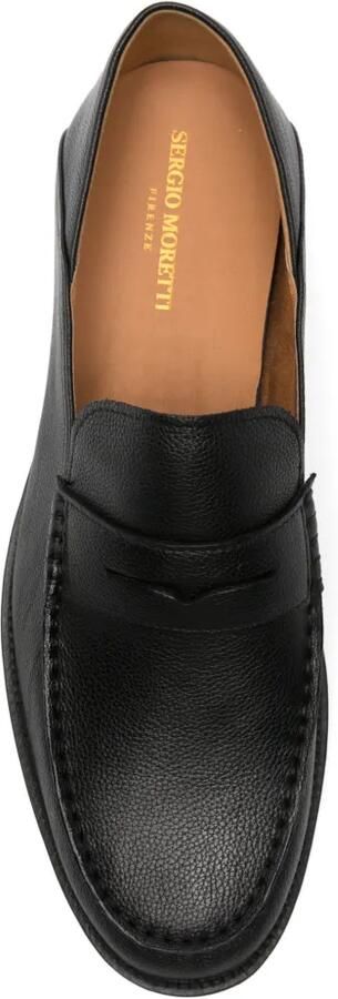SERGIO MORETTI FIRENZE Leren loafers Zwart - Foto 4