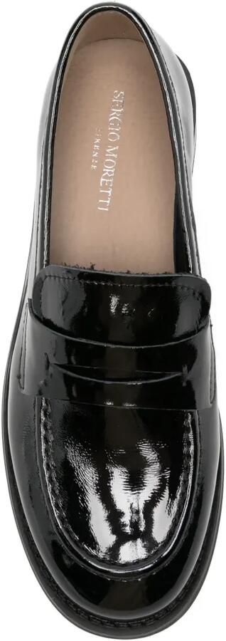 SERGIO MORETTI FIRENZE Leren loafers Zwart - Foto 4