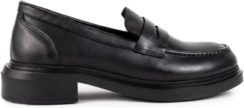 SERGIO MORETTI FIRENZE Leren penny loafers Zwart