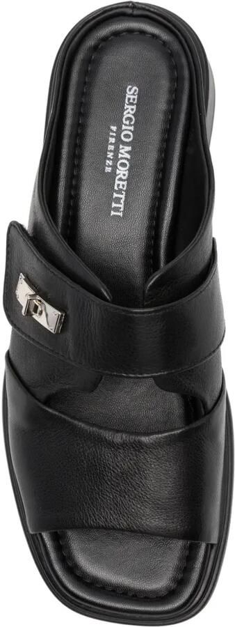 SERGIO MORETTI FIRENZE Leren sandalen met draaislot Zwart - Foto 2