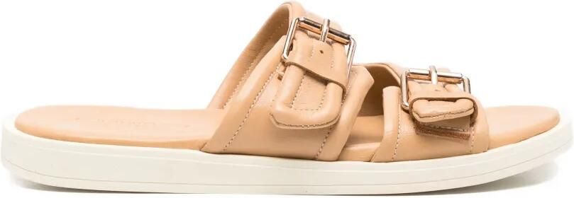 SERGIO MORETTI FIRENZE Leren sandalen met gesp Beige