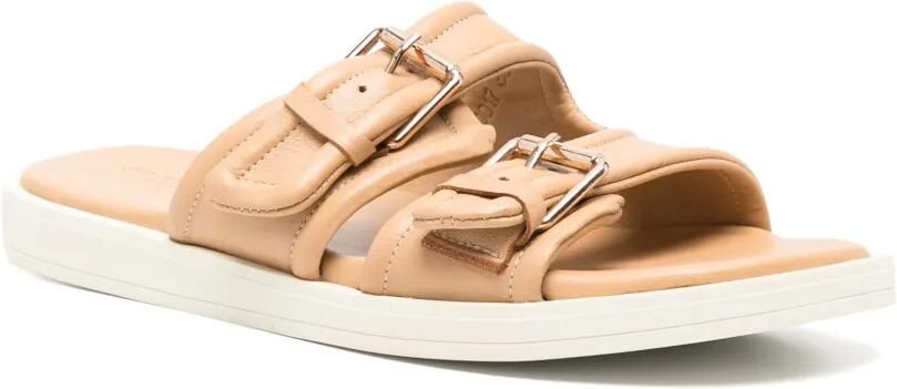 SERGIO MORETTI FIRENZE Leren sandalen met gesp Beige - Foto 2