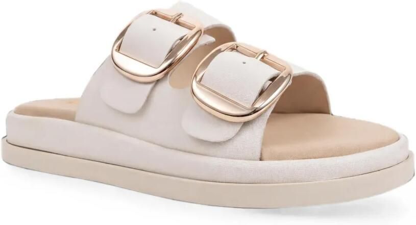 SERGIO MORETTI FIRENZE Leren sandalen met gesp Beige - Foto 2
