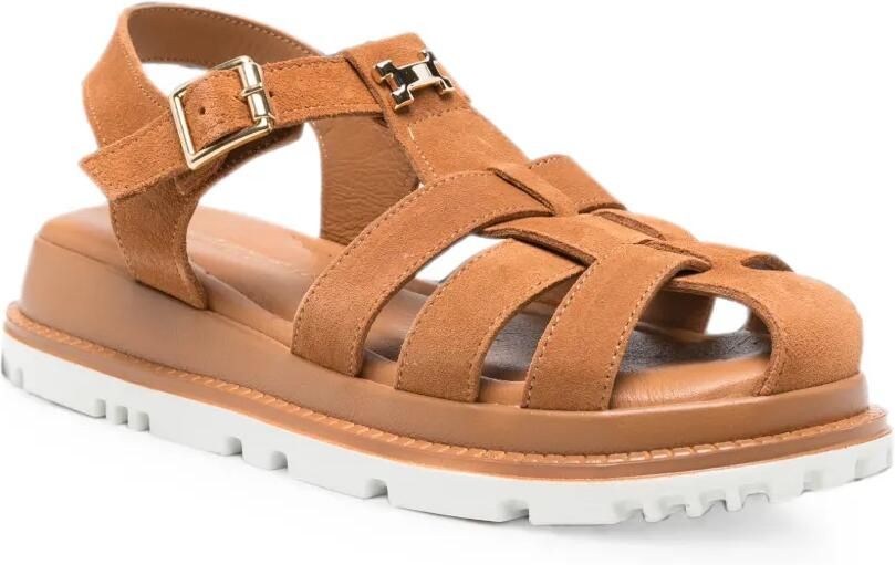 SERGIO MORETTI FIRENZE Leren sandalen met gesp Bruin - Foto 2