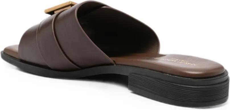 SERGIO MORETTI FIRENZE Leren sandalen met gesp Bruin - Foto 3
