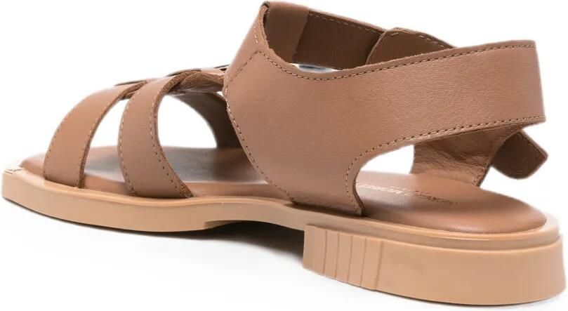 SERGIO MORETTI FIRENZE Leren sandalen met gesp Bruin - Foto 3