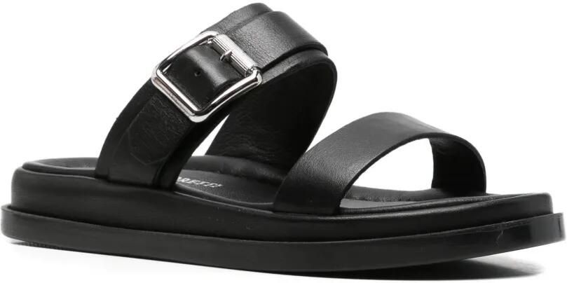 SERGIO MORETTI FIRENZE Leren sandalen met gesp Zwart - Foto 4