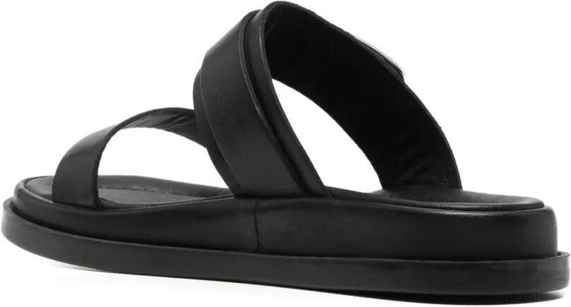 SERGIO MORETTI FIRENZE Leren sandalen met gesp Zwart - Foto 3