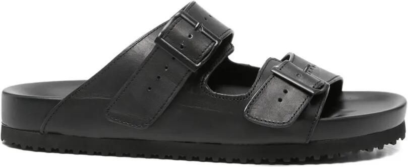 SERGIO MORETTI FIRENZE Leren sandalen met gesp Zwart