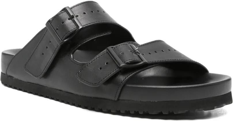 SERGIO MORETTI FIRENZE Leren sandalen met gesp Zwart - Foto 4