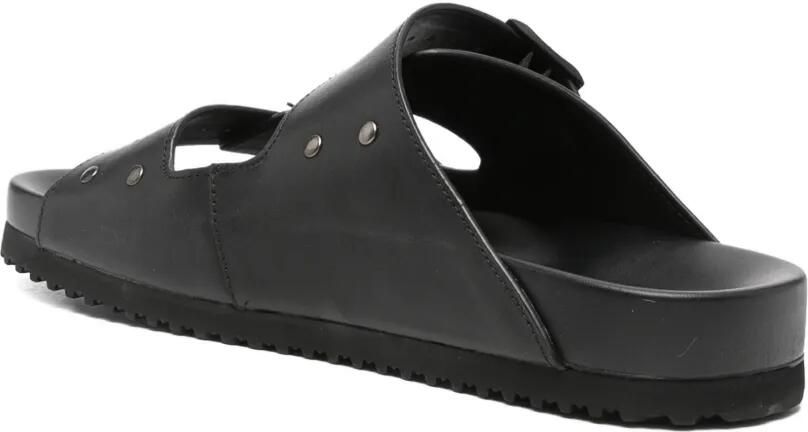 SERGIO MORETTI FIRENZE Leren sandalen met gesp Zwart - Foto 2