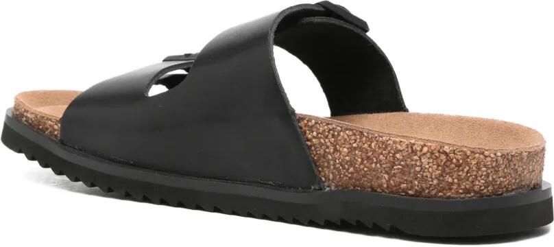SERGIO MORETTI FIRENZE Leren sandalen met gesp Zwart - Foto 3