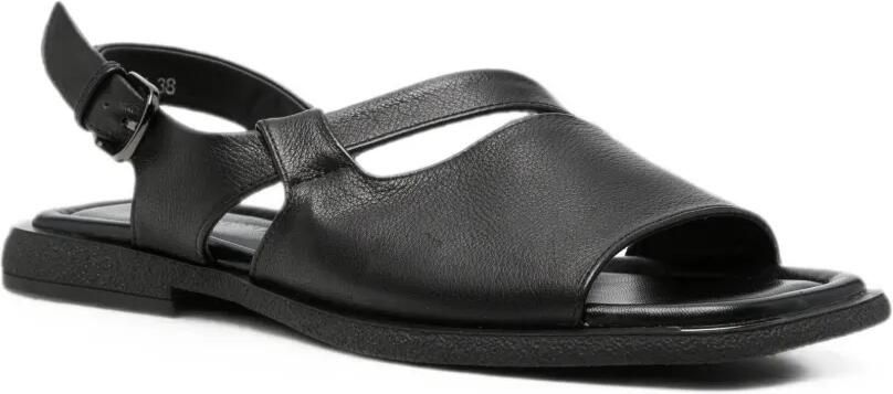 SERGIO MORETTI FIRENZE Leren sandalen met gesp Zwart - Foto 2