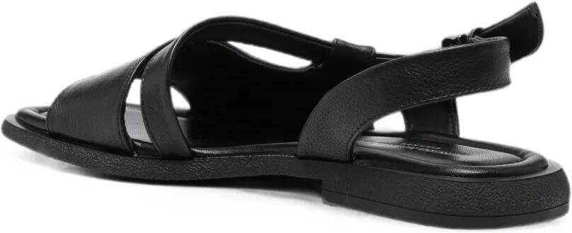 SERGIO MORETTI FIRENZE Leren sandalen met gesp Zwart - Foto 4