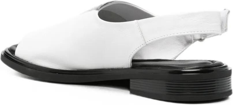 SERGIO MORETTI FIRENZE Leren sandalen met klittenband Wit