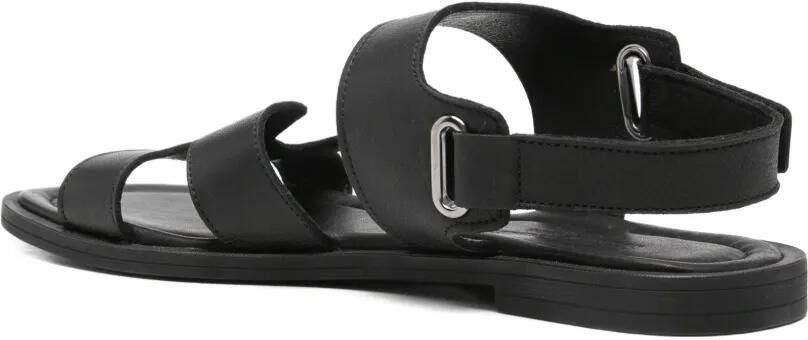 SERGIO MORETTI FIRENZE Leren sandalen met klittenband Zwart - Foto 3