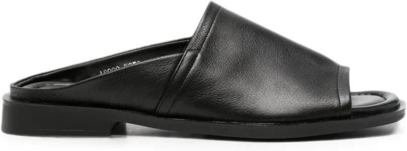 SERGIO MORETTI FIRENZE Leren sandalen Zwart