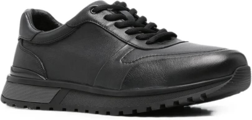 SERGIO MORETTI FIRENZE Leren sneakers met vlakken Blauw - Foto 3