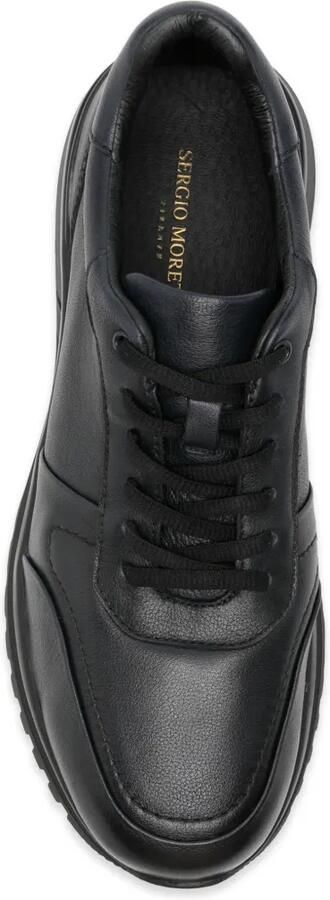 SERGIO MORETTI FIRENZE Leren sneakers met vlakken Blauw - Foto 4