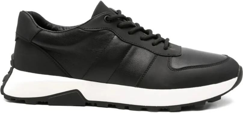 SERGIO MORETTI FIRENZE Leren sneakers met vlakken Zwart