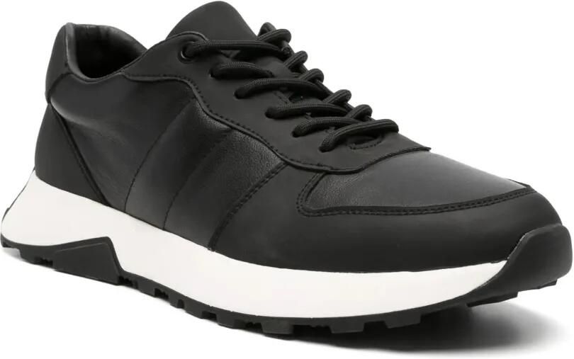 SERGIO MORETTI FIRENZE Leren sneakers met vlakken Zwart - Foto 3