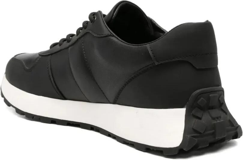 SERGIO MORETTI FIRENZE Leren sneakers met vlakken Zwart - Foto 2
