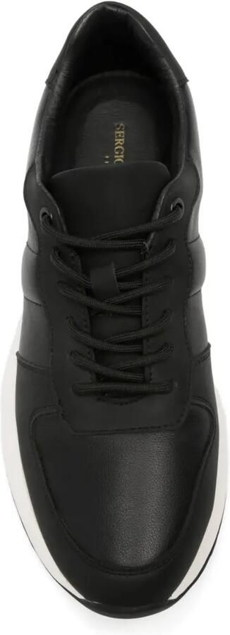 SERGIO MORETTI FIRENZE Leren sneakers met vlakken Zwart - Foto 4
