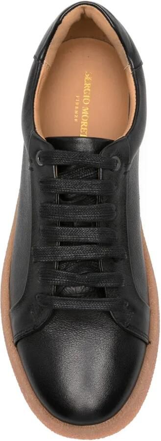 SERGIO MORETTI FIRENZE Leren sneakers Zwart - Foto 4