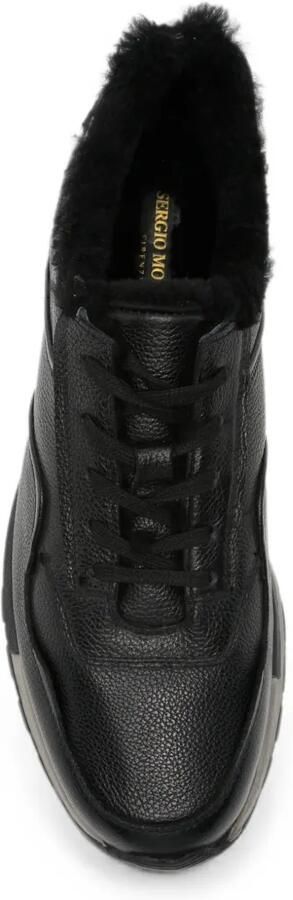 SERGIO MORETTI FIRENZE Leren sneakers Zwart - Foto 4