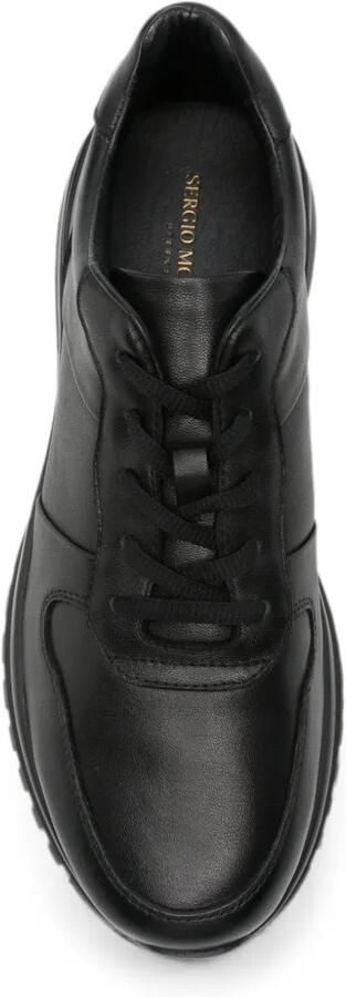 SERGIO MORETTI FIRENZE Leren sneakers Zwart - Foto 4