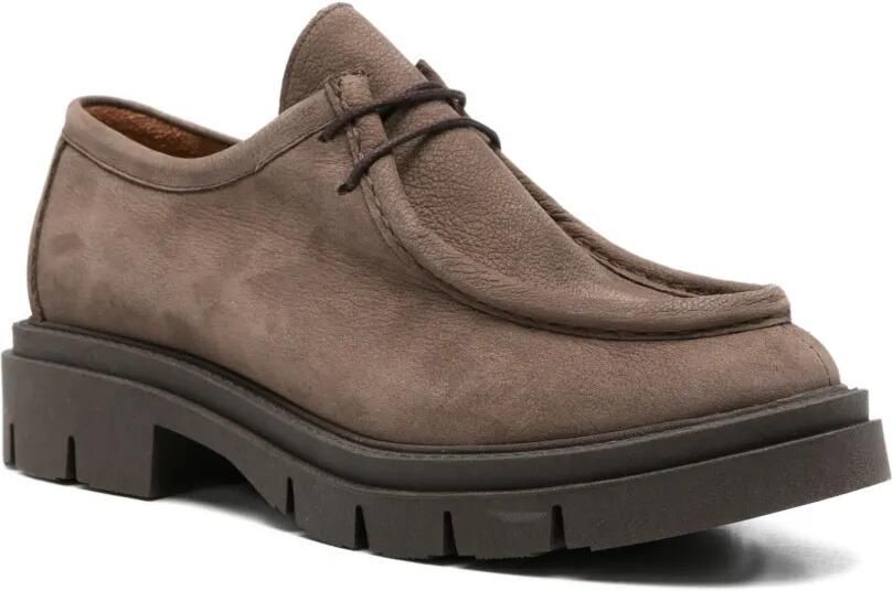 SERGIO MORETTI FIRENZE Loafers met geribbelde zool Bruin - Foto 3