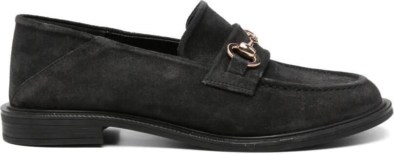 SERGIO MORETTI FIRENZE Loafers met horsebitdetail Zwart