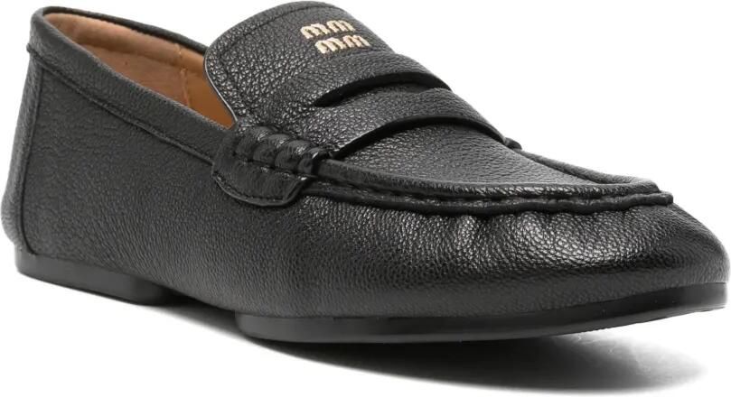 SERGIO MORETTI FIRENZE Loafers met logoplakkaat Zwart - Foto 2