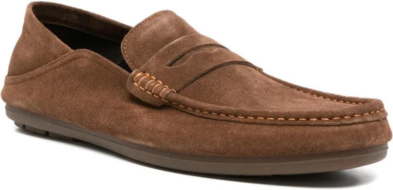 SERGIO MORETTI FIRENZE Loafers met suède afwerking Bruin - Foto 4
