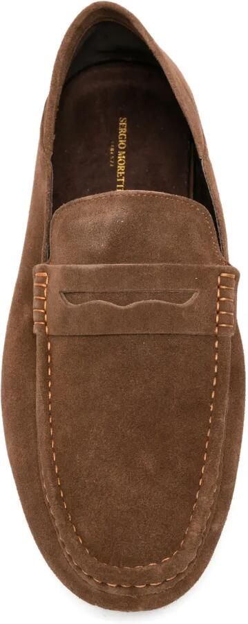 SERGIO MORETTI FIRENZE Loafers met suède afwerking Bruin - Foto 2