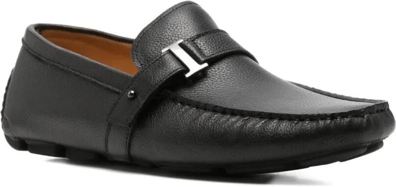 SERGIO MORETTI FIRENZE Loafers van bewerkt leer Zwart - Foto 3