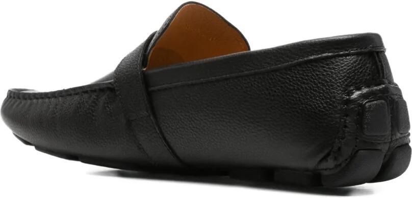 SERGIO MORETTI FIRENZE Loafers van bewerkt leer Zwart - Foto 2