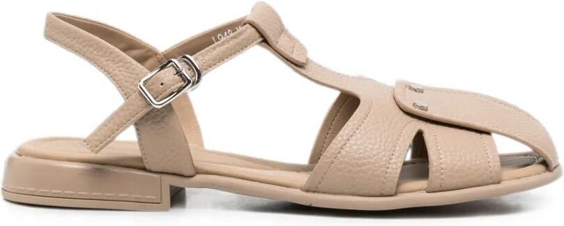 SERGIO MORETTI FIRENZE Pebble leren sandalen Beige