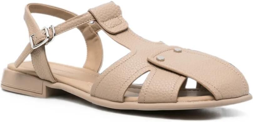 SERGIO MORETTI FIRENZE Pebble leren sandalen Beige - Foto 3