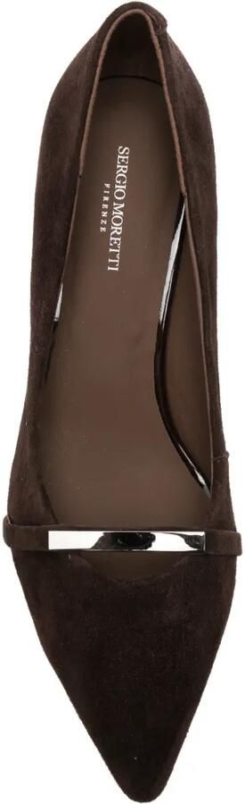 SERGIO MORETTI FIRENZE pointed-toe bar-detail pumps Bruin - Foto 4